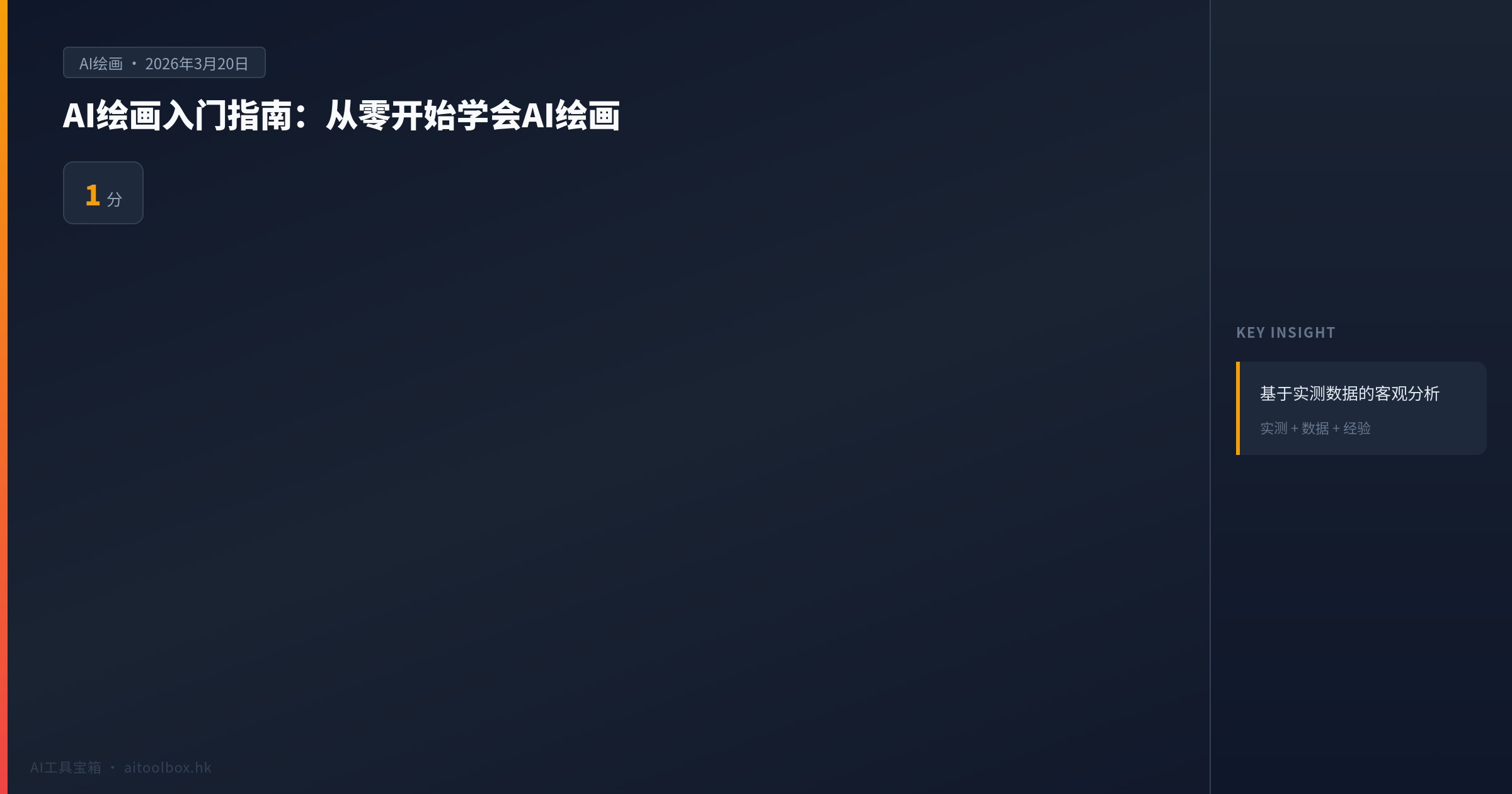 AI绘画入门指南：从零开始学会AI绘画 - 数据对比信息图