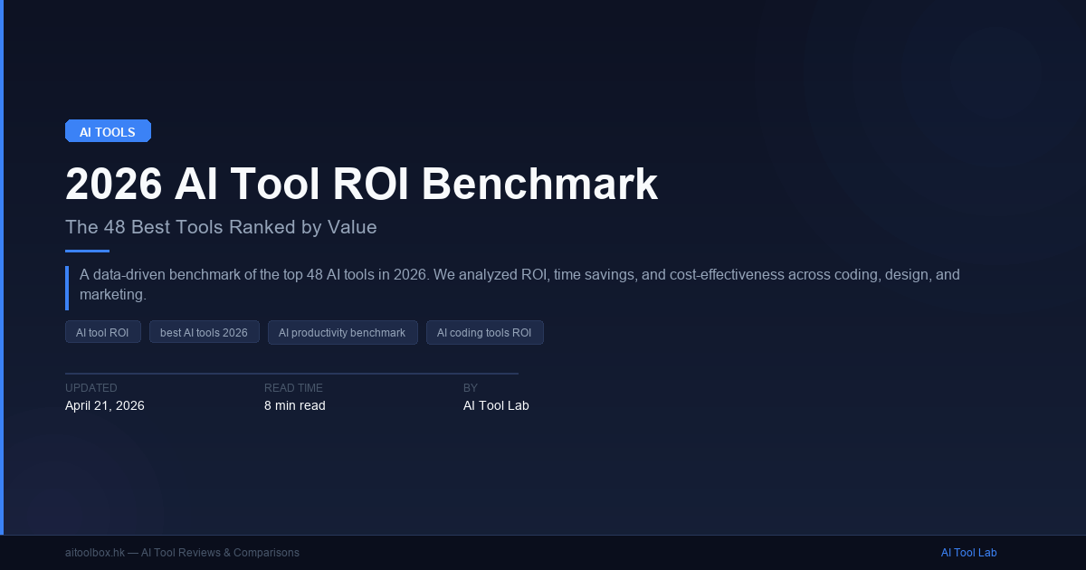 2026 AI Tool ROI Benchmark: The 48 Best Tools Ranked by Value - AI Tool Lab