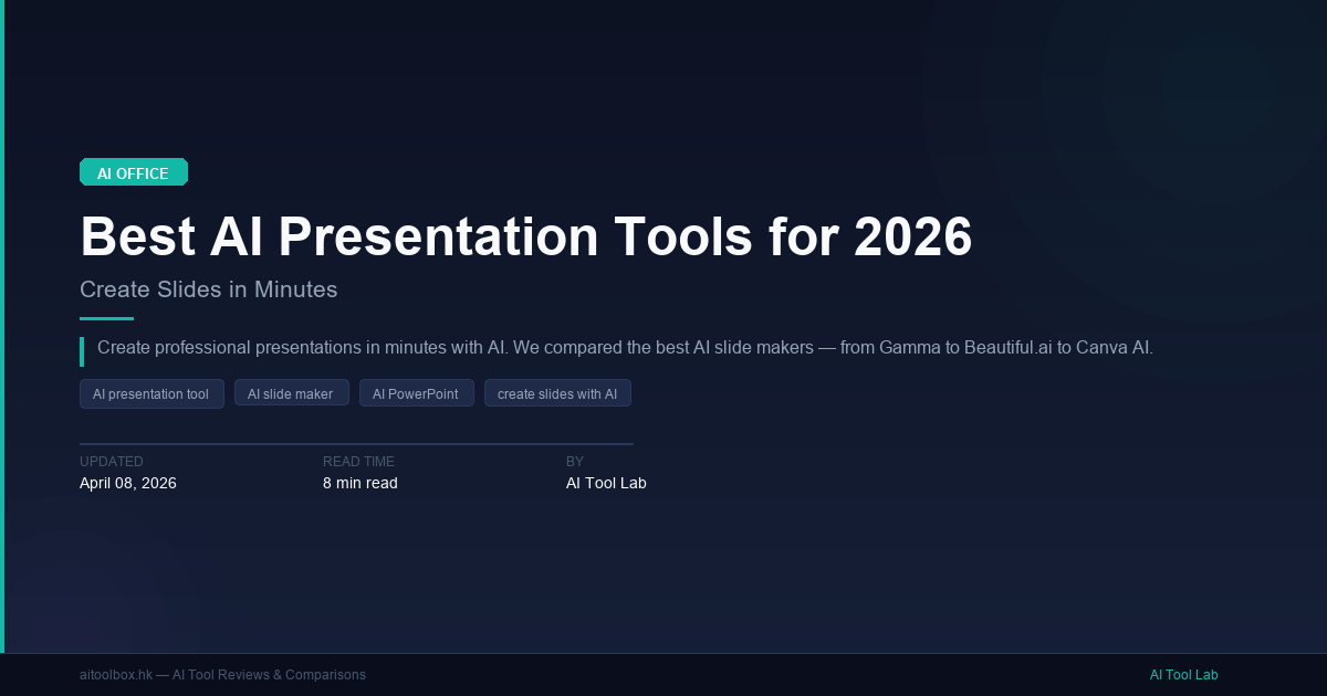 Best AI Presentation Tools for 2026: Create Slides in Minutes - AI Tool Lab