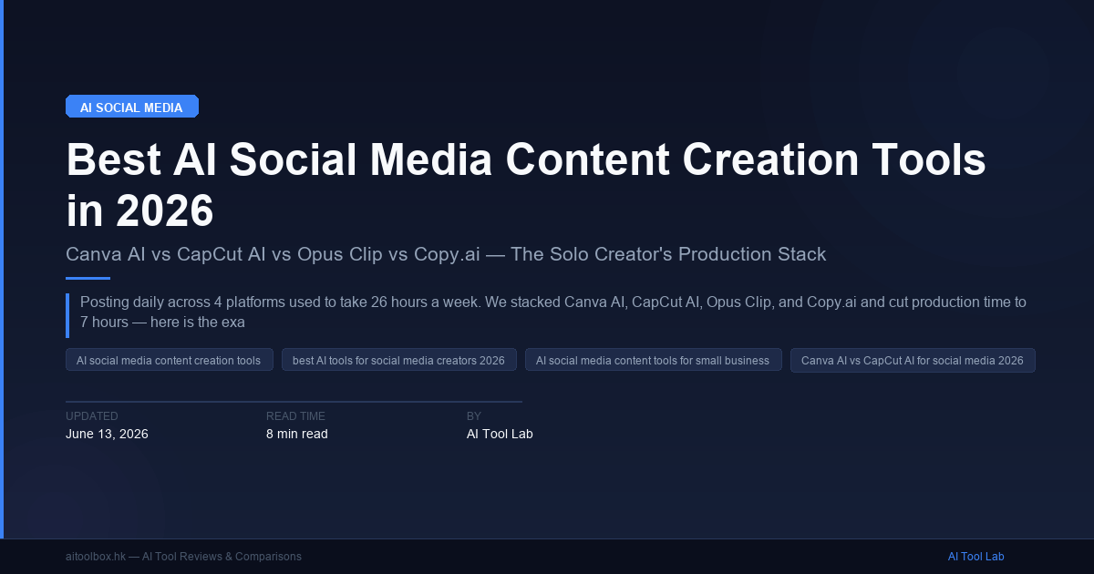Best AI Social Media Content Creation Tools in 2026: Canva AI vs CapCut ...