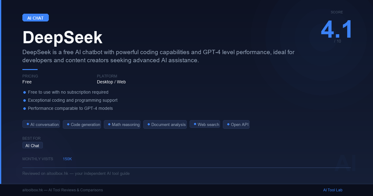 DeepSeek Review 2026: Features, Pricing & Alternatives - AI Tool Lab